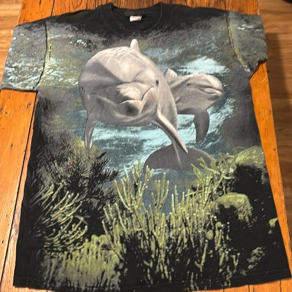90’s Vintage Dolphin Graffic Tee - Picture 1 of 4